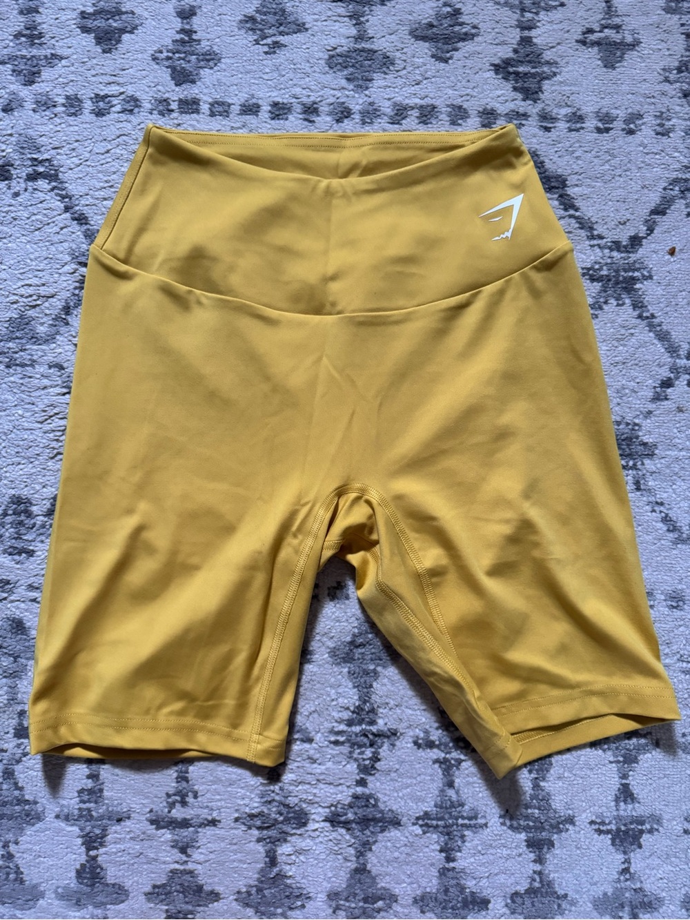 Gymshark Mustard Yellow High-Rise Bike Shorts